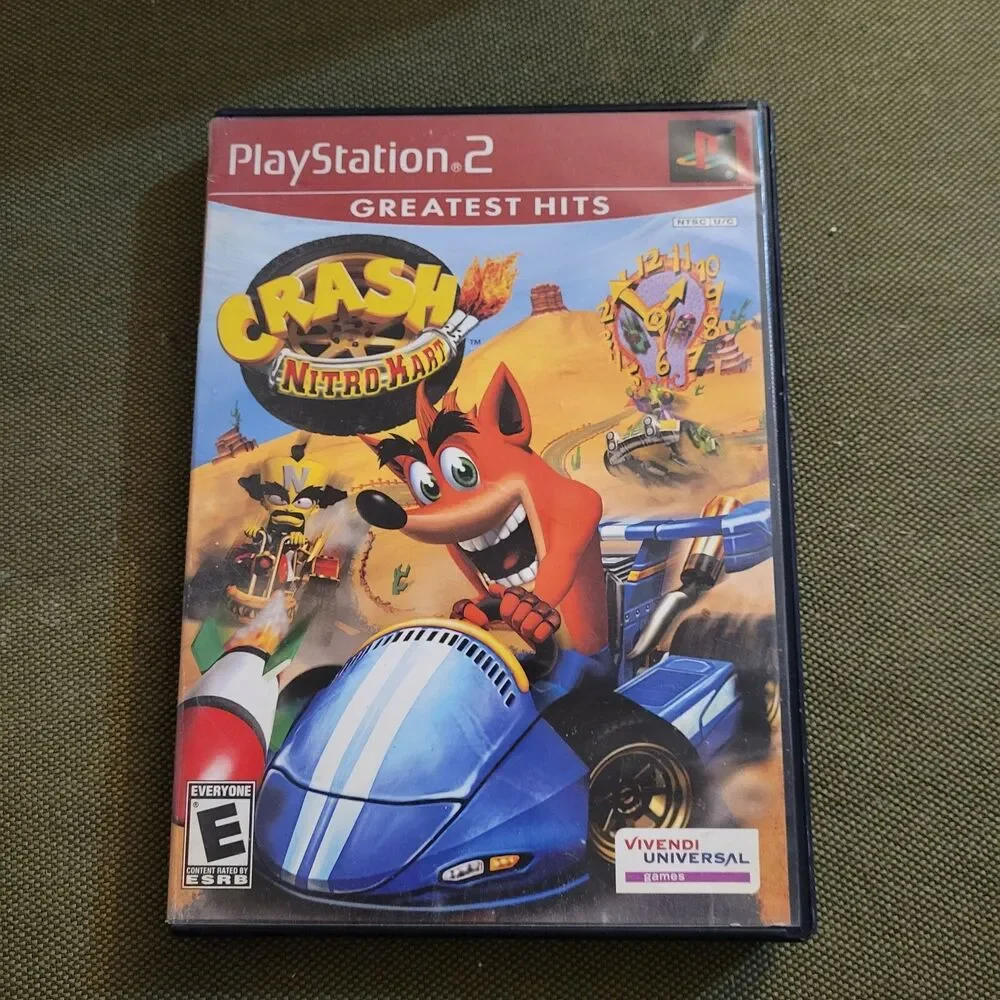 Crash Nitro Kart Greatest Hits (Sony PlayStation 2, 2003) W/ Manual Free Ship